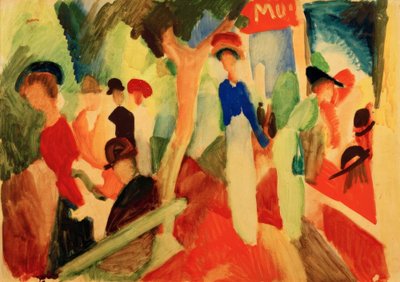 Negozio di cappelli sulla passeggiata da August Macke